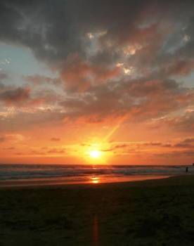 Montañita - Zonsondergang op het strand
