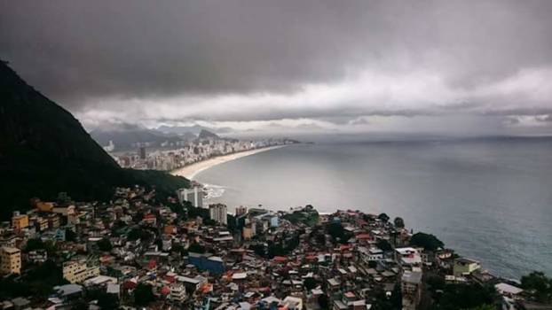Rio de Janeiro - View from favela on a stormy afternoon