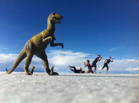 Salar de Uyuni - In Uyuni zijn dino's niet uitgestorven