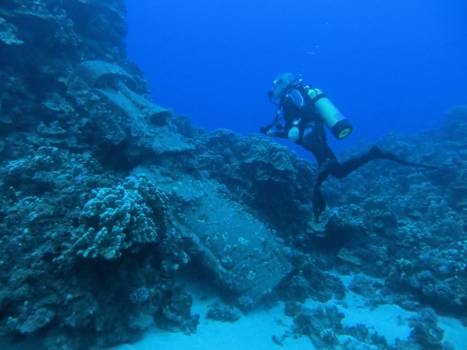 Paaseiland - Zelfs onder water te bewonderen: Moai