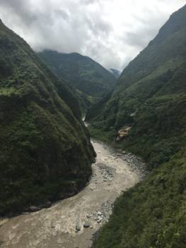 Baños - Rivier in de Andes gebergte