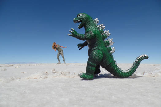 Salar de Uyuni - zeldzame dinosoort in Bolivia