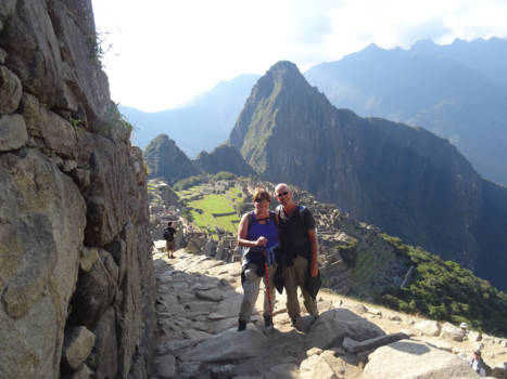 Machu Picchu - De beloning na het lopen van de Inca Trail: uitzicht op de Machu Picchu