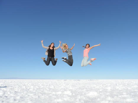 Salar de Uyuni - Perfect jump