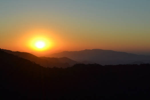 Rio de Janeiro - Sunset view at the statue of Christ