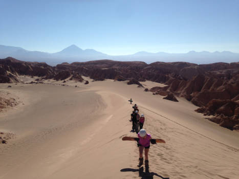 San Pedro de Atacama - Sandboarding in de dessert of Chili