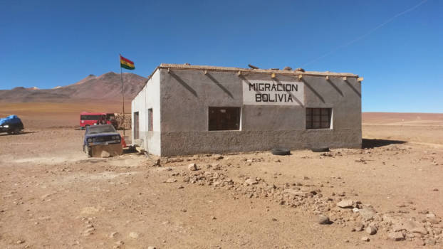 Andesgebergte - Grensovergang van Chili naar Bolivia
