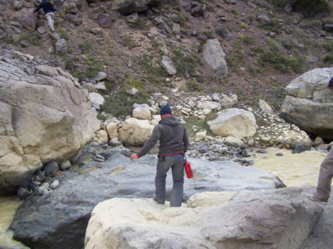 Andesgebergte - Afdaling naar de lagune