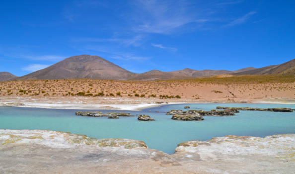 Chili - Warm zwavel bad in Lauca national park