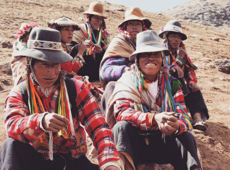 Peru - Horsemen in the mountains of Peru