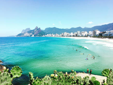 Brazilië - Ipanema beach vanaf Arpoador