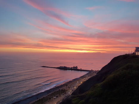 Lima - 50 tinten oranje, zonsondergang Lima