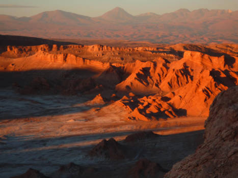San Pedro de Atacama - zonsondergang Valle della luna Atacama woestijn