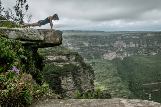 Chapada Diamantina National Park - Om de waterval te zien moet je over het randje..