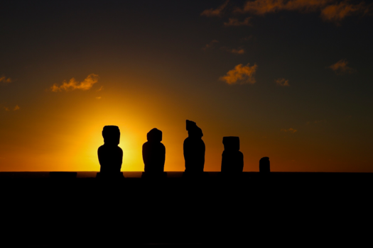 Paaseiland - Een "moai(e)" zonsondergang