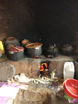 Titicacameer - de keuken (waar we ook gegeten hebben, in het donker)