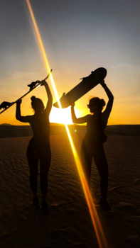 Huacachina - Sandboarding in the desert. #sandeverywhere