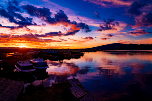 Peru - titicacameer bij zonsopgang