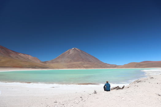 Bolivia - Laguna Verde en de Licancabur vulkaan (Boliva - Chili)