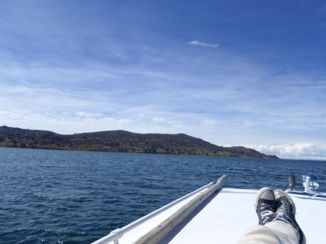 Titicacameer - Titicacameer - bovenop de boot